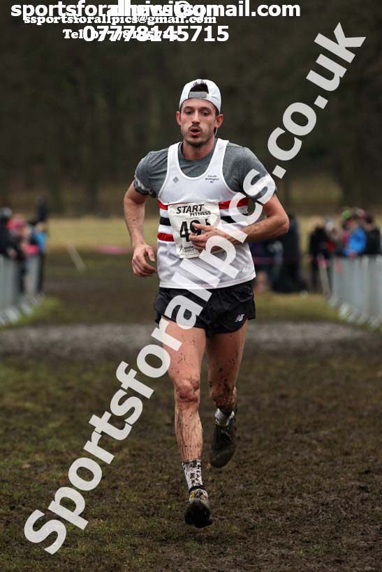 Senior men, 2018 Northern Cross Country Champs., Harewood House, Leeds. Photo: David T. Hewitson/Sports for All Pics